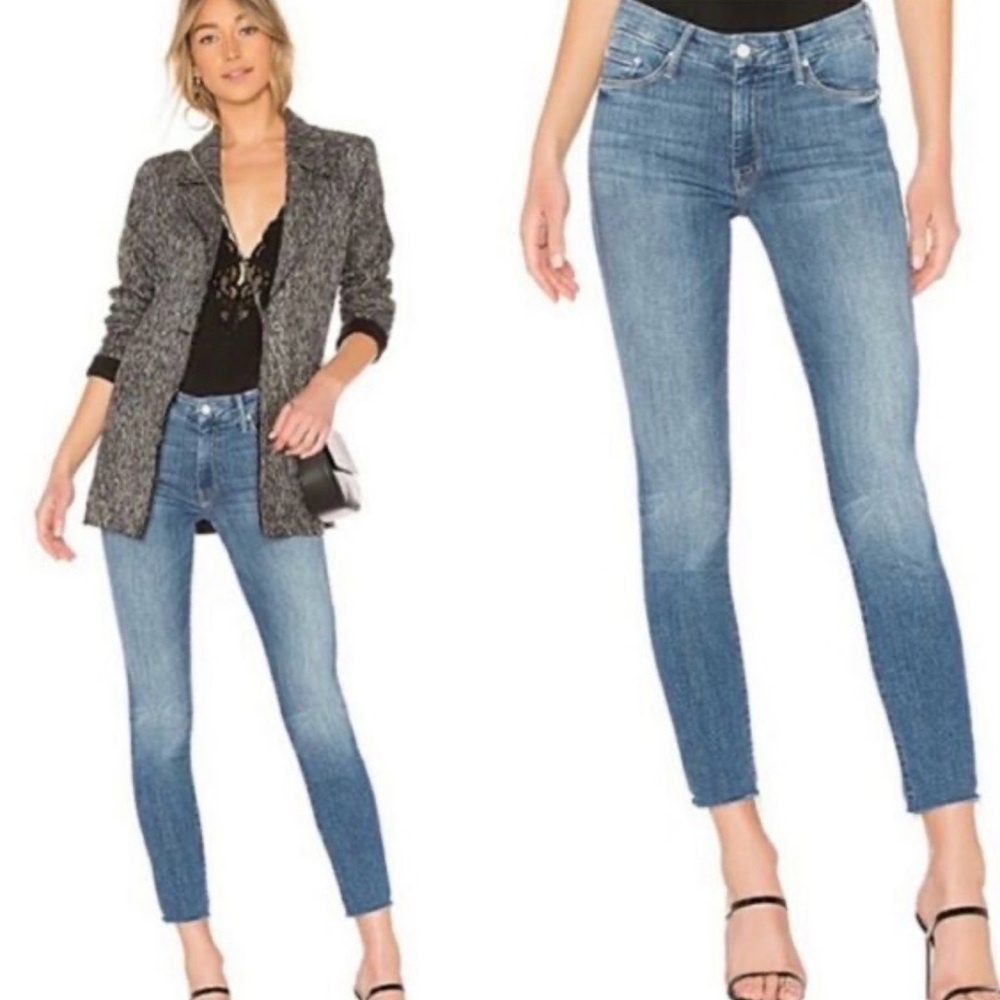 MOTHER "Looker Ankle Fray" When Sparks Fly Jeans Size 28